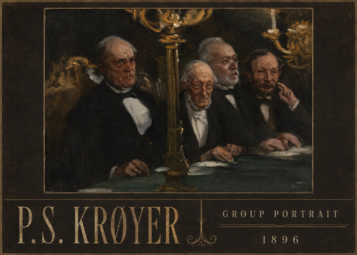 P.S. Krøyer Group Portrait No4 - Plakat