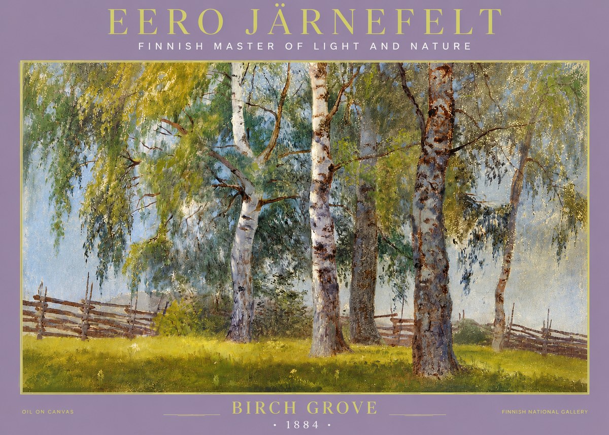 Eero Järnefelt Birch Grove No3 - Plakat