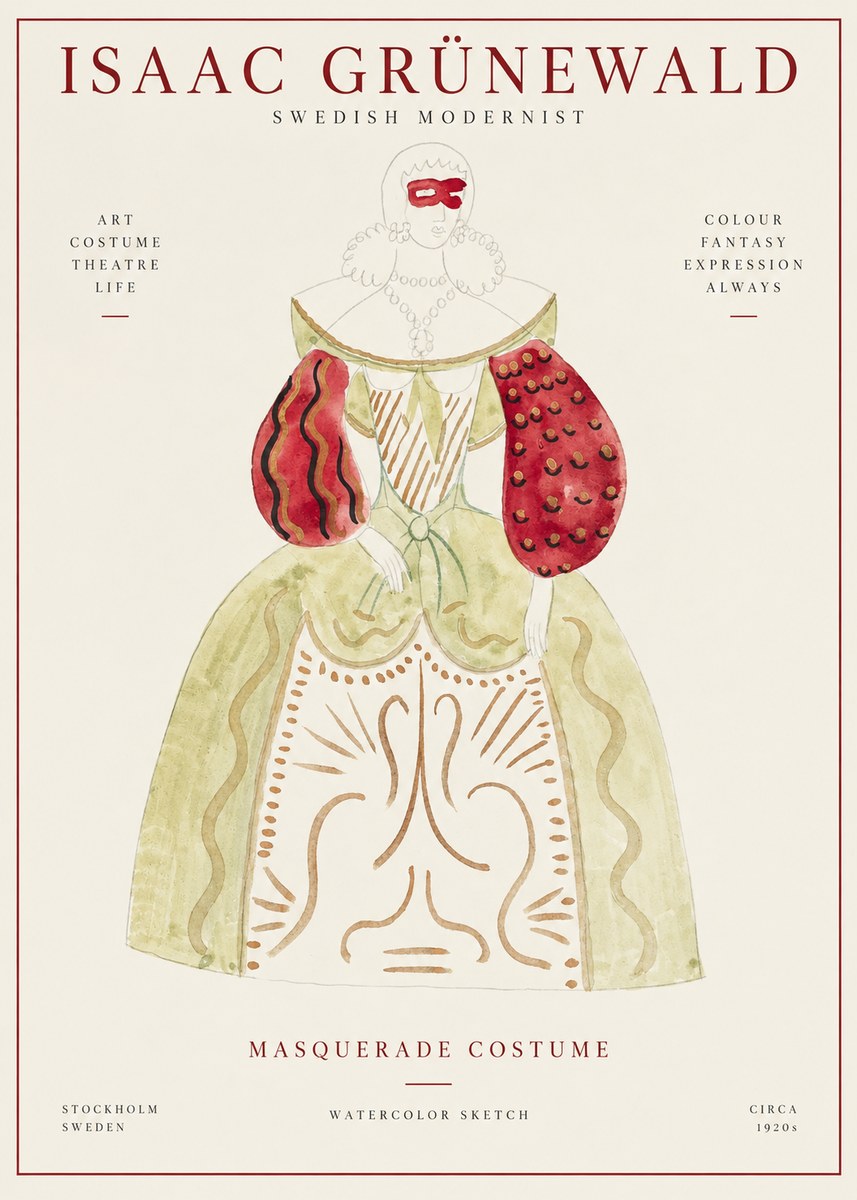 Isaac Grünewald Masquerade Costume No1 - Plakat
