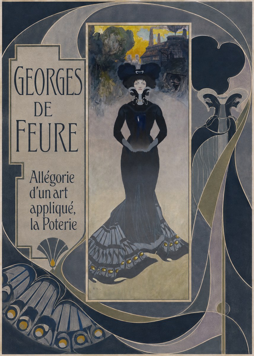 Georges de Feure Allégorie D'un Art Appliqué, La Poterie No5 - Plakat