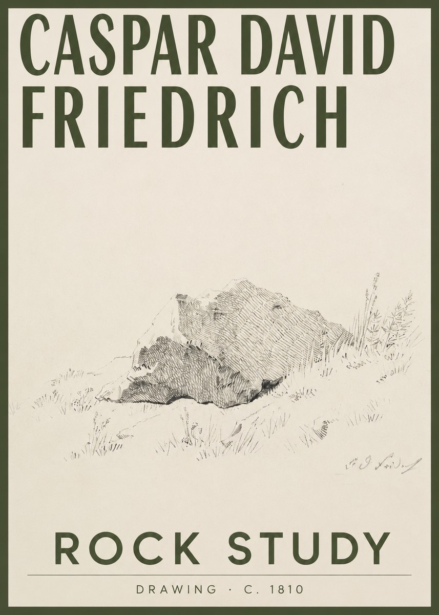 Caspar David Friedrich Rock Study No2 - Plakat