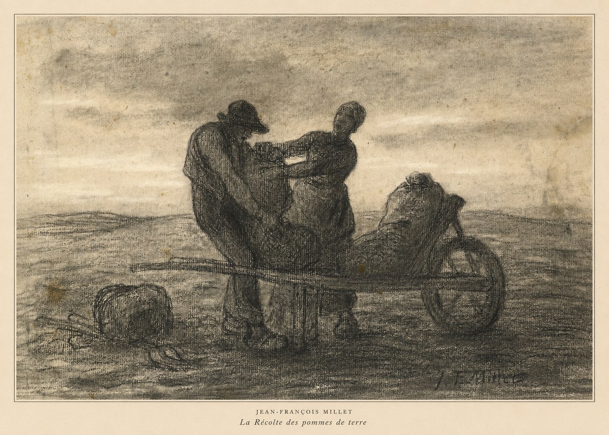 Jean-François Millet La Récolte Des Pommes De Terre No6 - Plakat