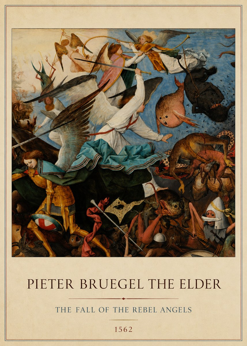 Pieter Bruegel The Fall of the Rebel Angels IV No4 - Plakat