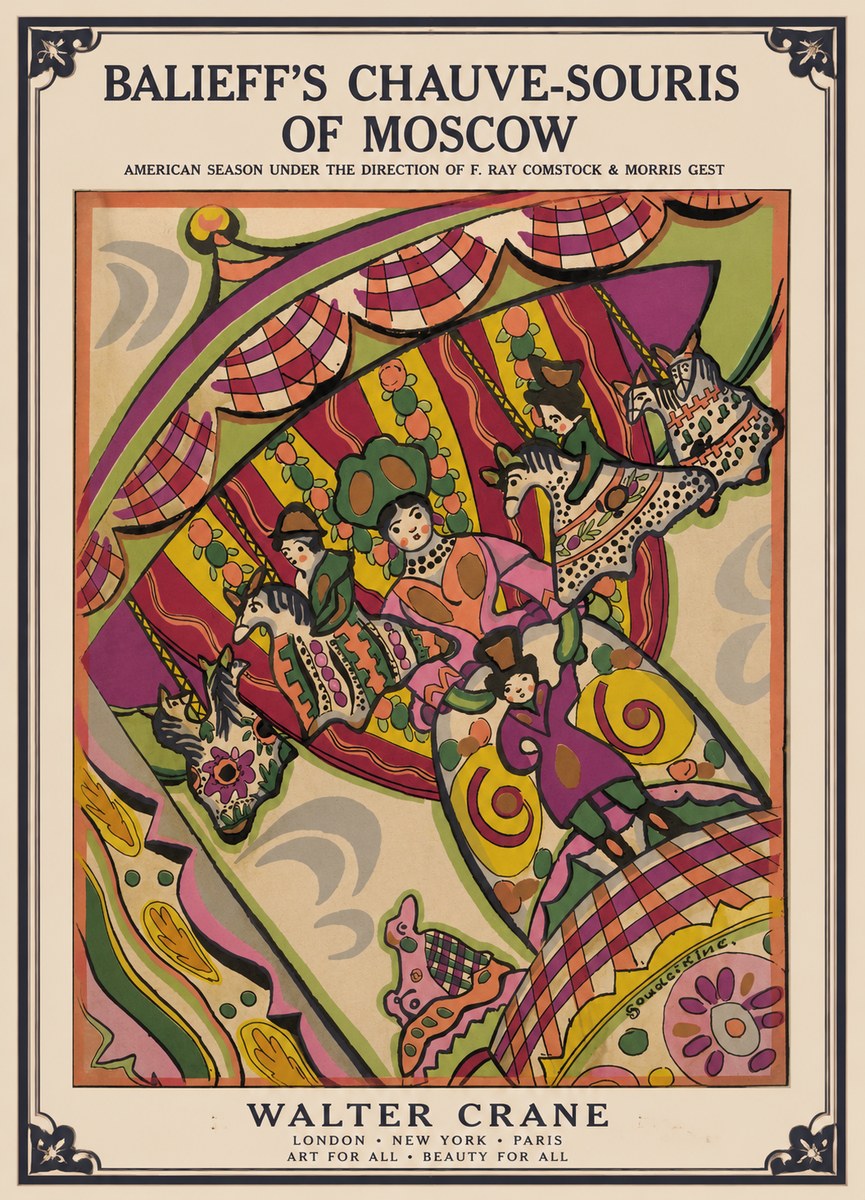 Walter Crane Balieff's Chauve-souris of Moscow No1 - Plakat