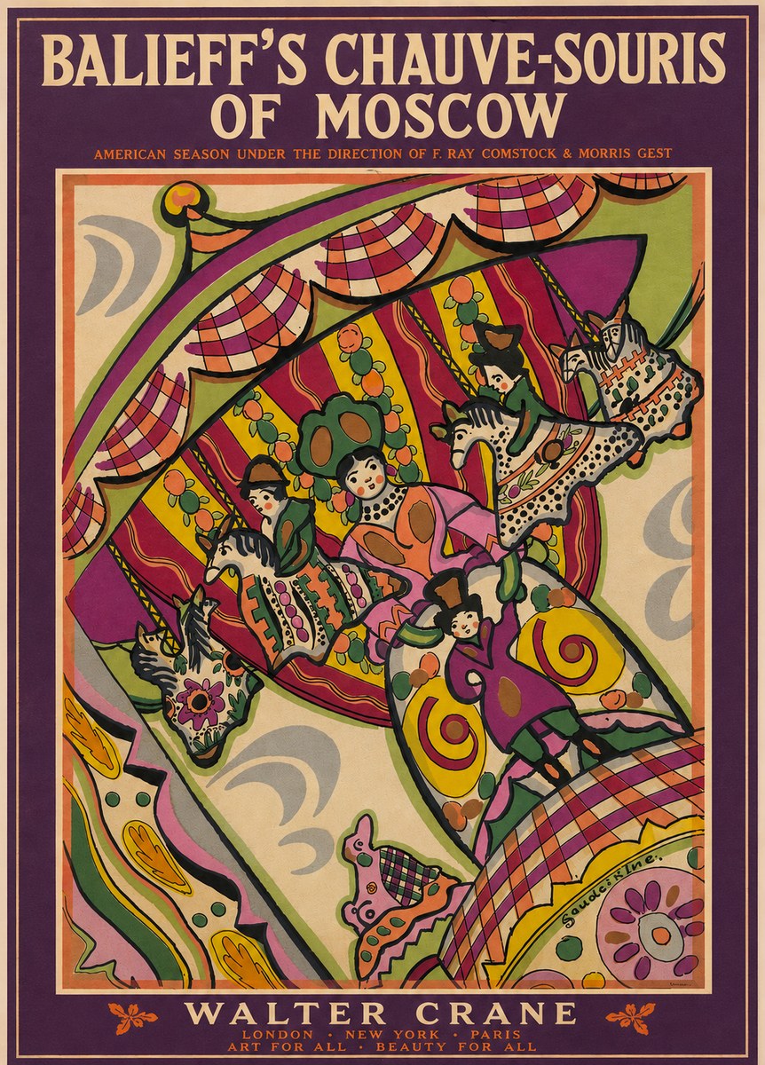 Walter Crane Balieff's Chauve-souris of Moscow No4 - Plakat