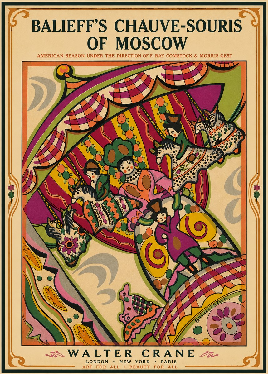 Walter Crane Balieff's Chauve-souris of Moscow No5 - Plakat