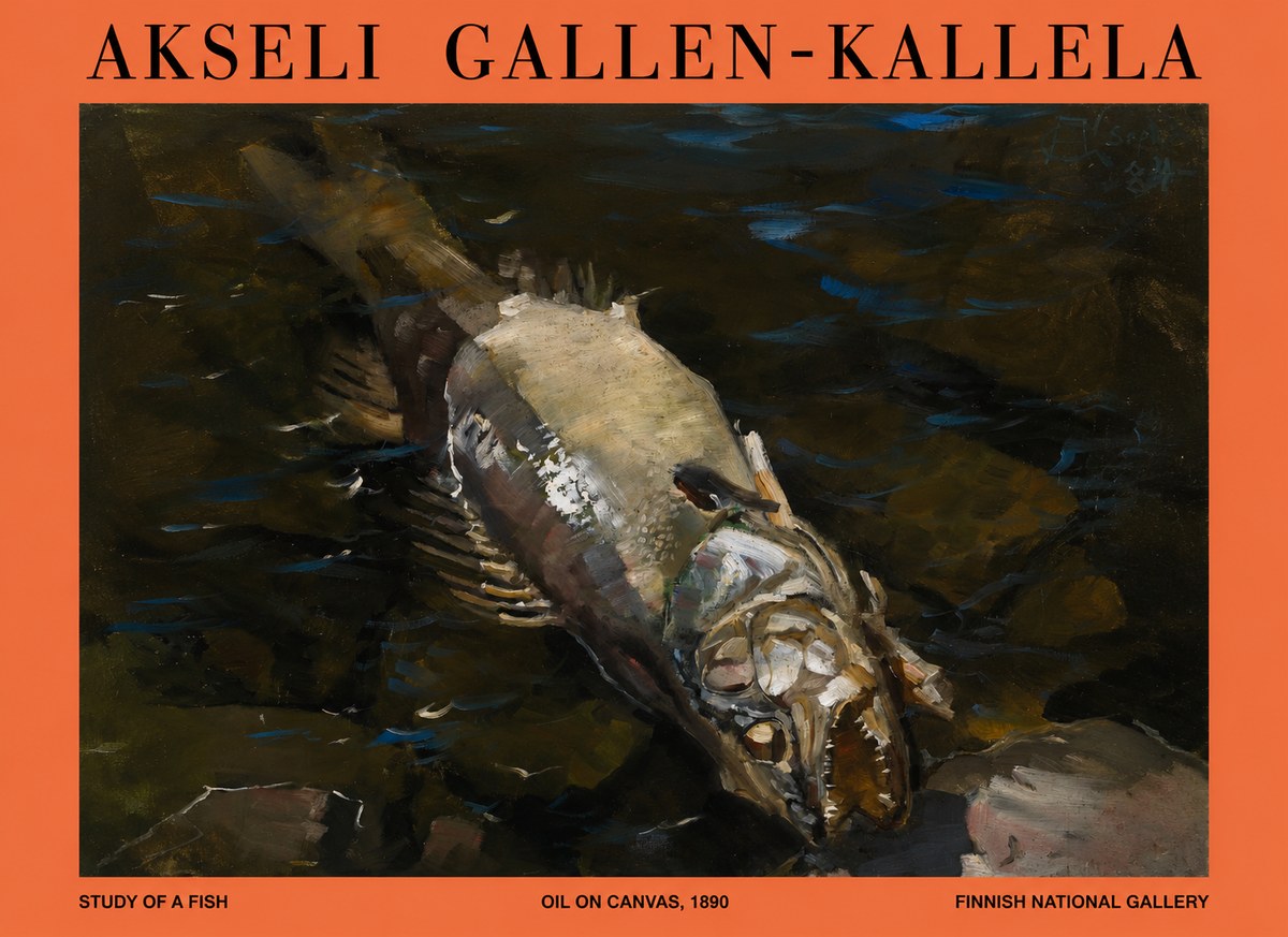 Akseli Gallen-Kallela Study of a Fish No1 - Plakat