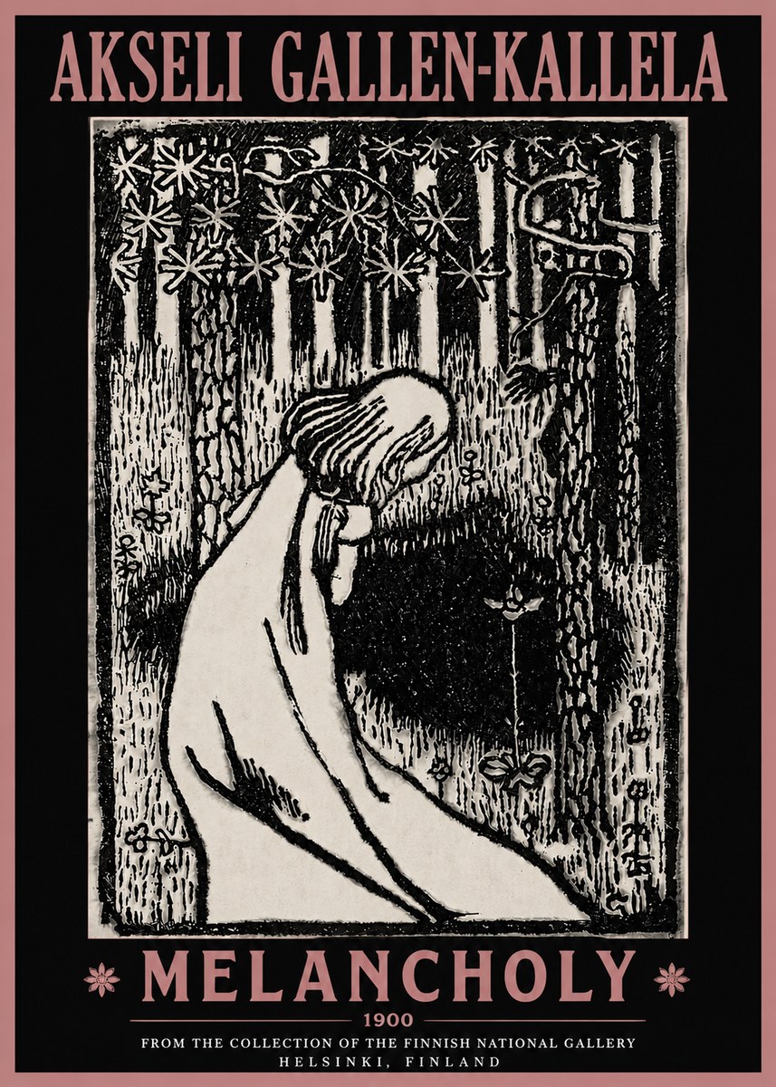 Akseli Gallen-Kallela Melancholy No4 - Plakat
