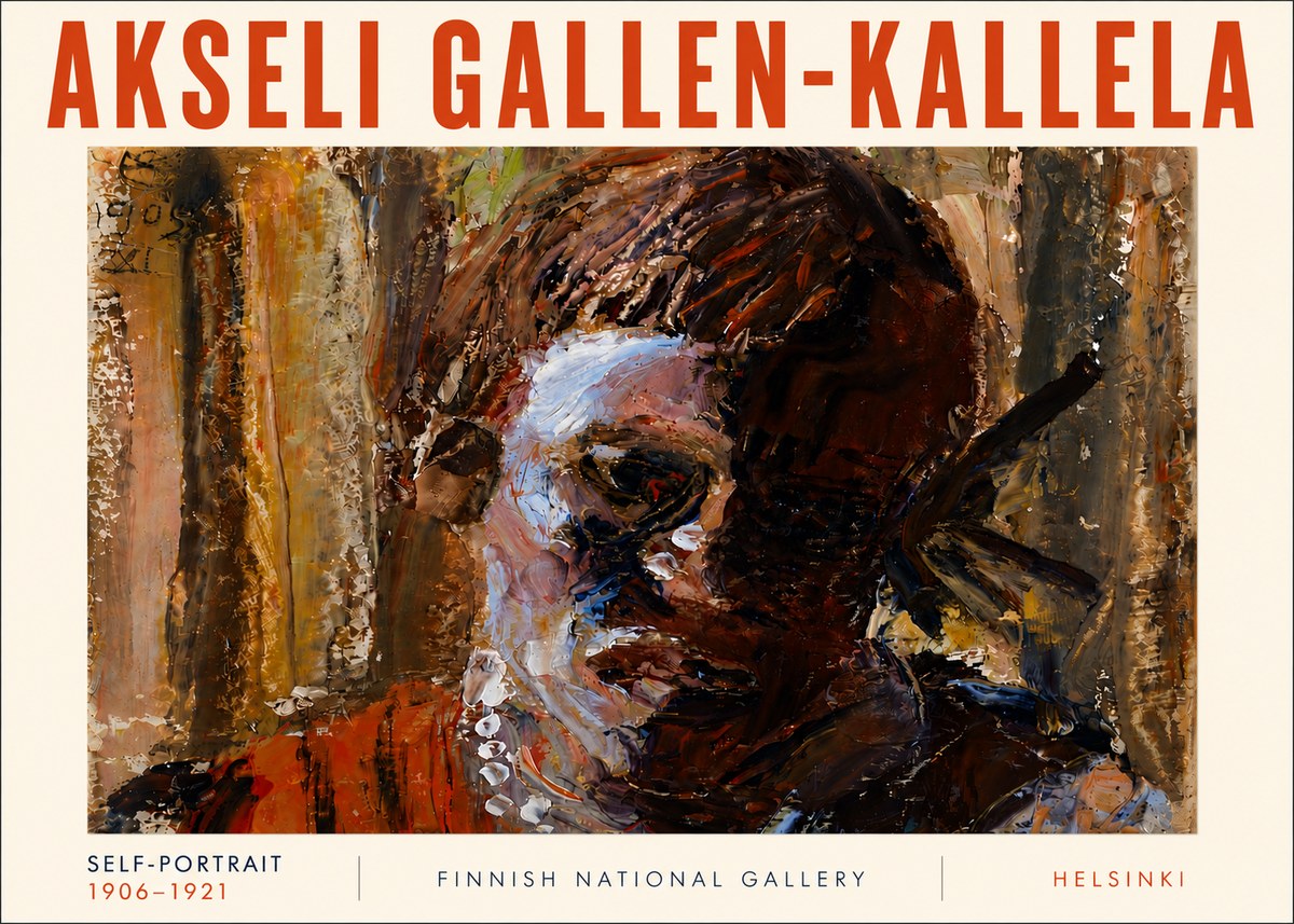 Akseli Gallen-Kallela Self-portrait, 1906-1921 No6 - Plakat