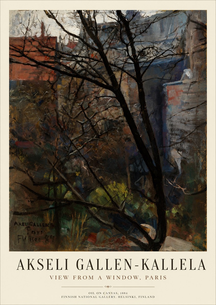 Akseli Gallen-Kallela The Bare Trees, Paris No4 - Plakat
