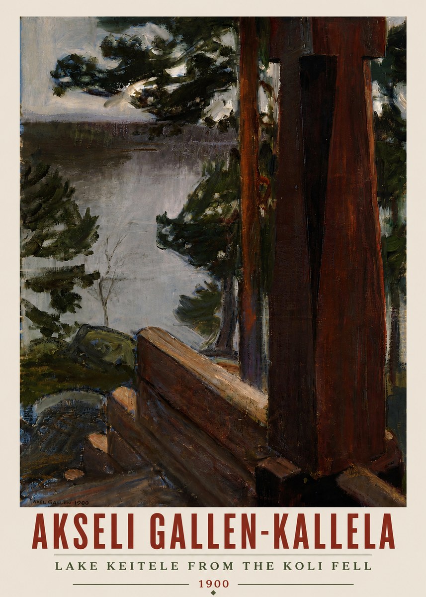 Akseli Gallen-Kallela Lake Keitele from the Koli Fell No4 - Plakat