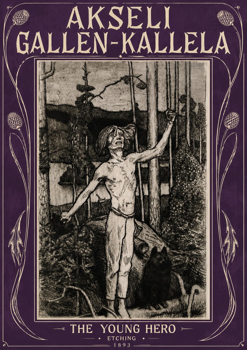 Akseli Gallen-Kallela The Young Hero No5 - Plakat