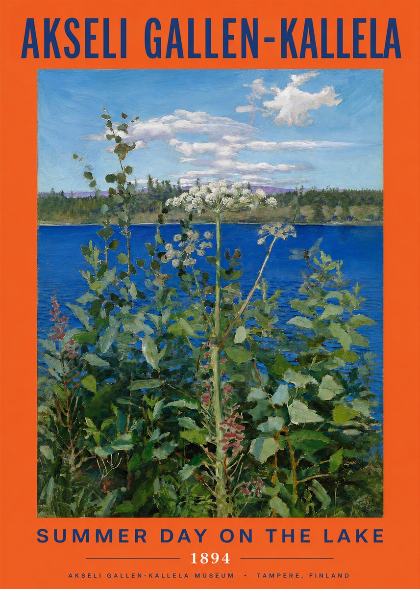 Akseli Gallen-Kallela Summer Day on the Lake No2 - Plakat