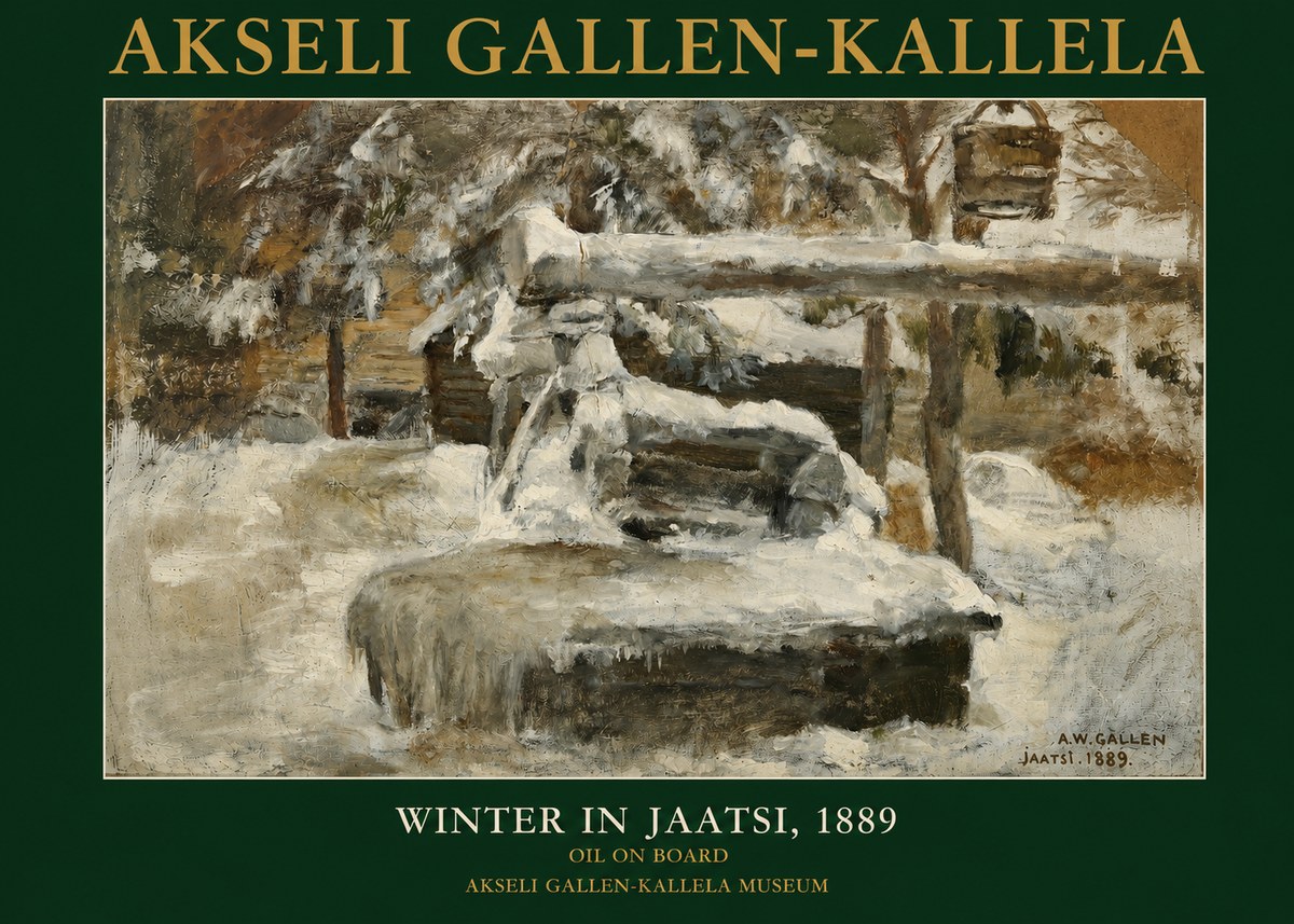 Akseli Gallen-Kallela Winter in Jaatsi, 1889 No3 - Plakat