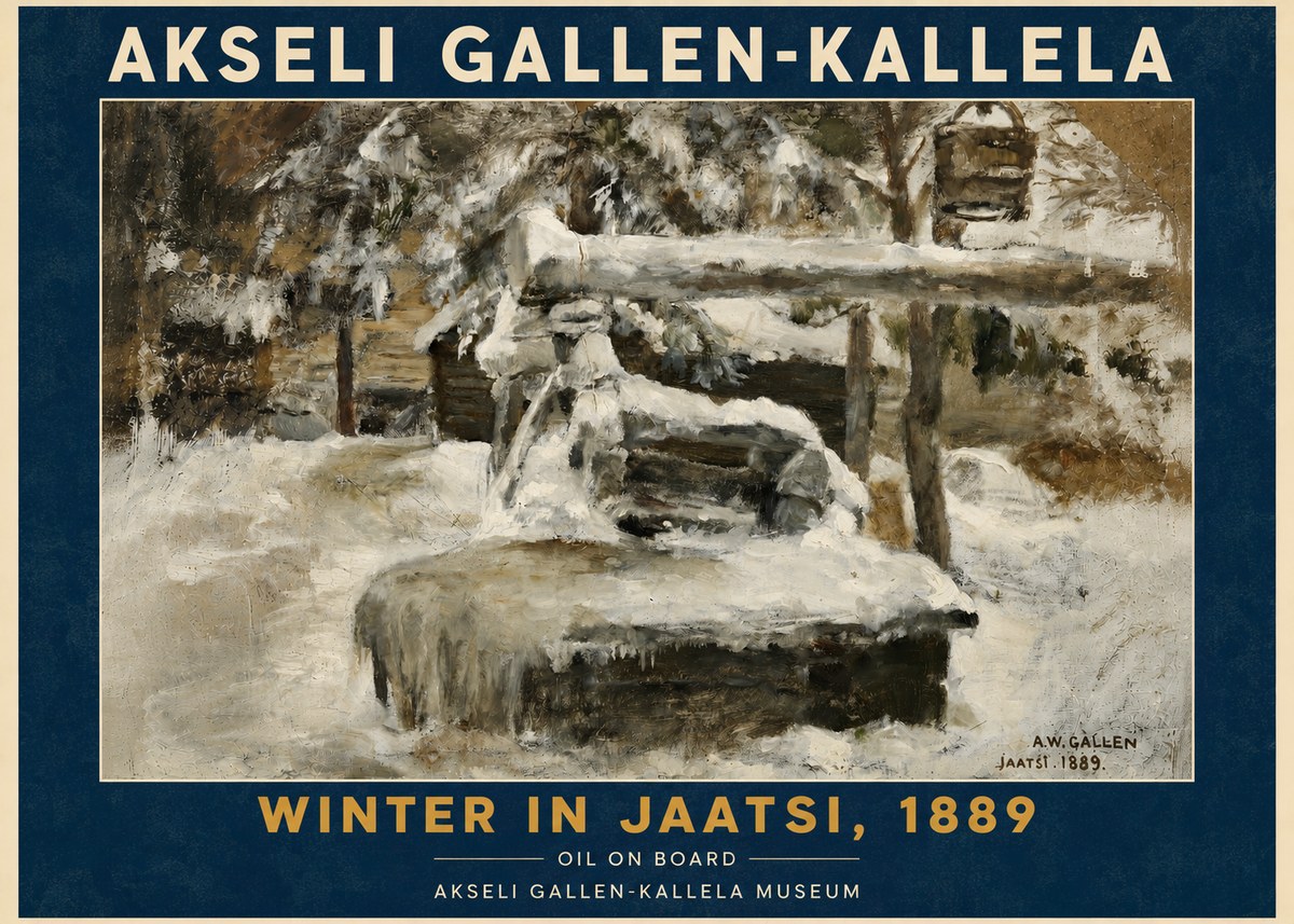 Akseli Gallen-Kallela Winter in Jaatsi, 1889 No5 - Plakat