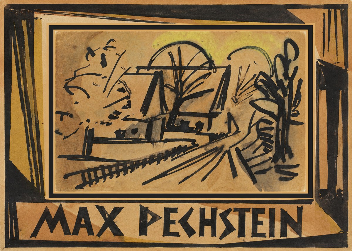 Max Pechstein Abstract Village Landscape No1 - Plakat