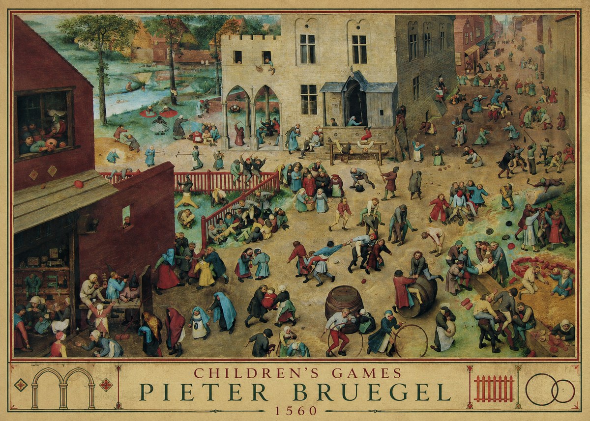Pieter Bruegel Children's Games III No2 - Plakat