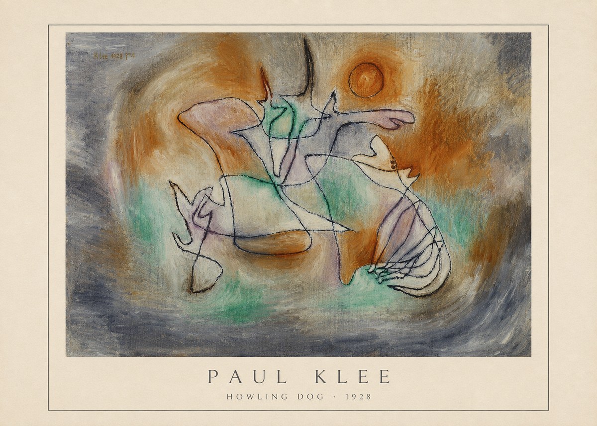 Paul Klee Howling Dog No4 - Plakat