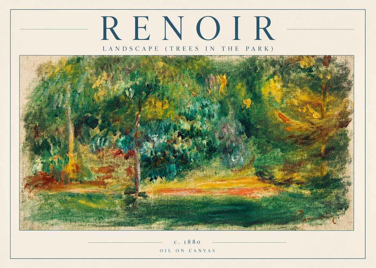 Renoir Landscape (Trees in the Park) No3 - Plakat