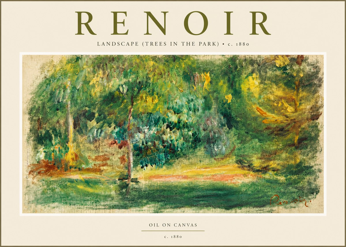 Renoir Landscape (Trees in the Park) No4 - Plakat
