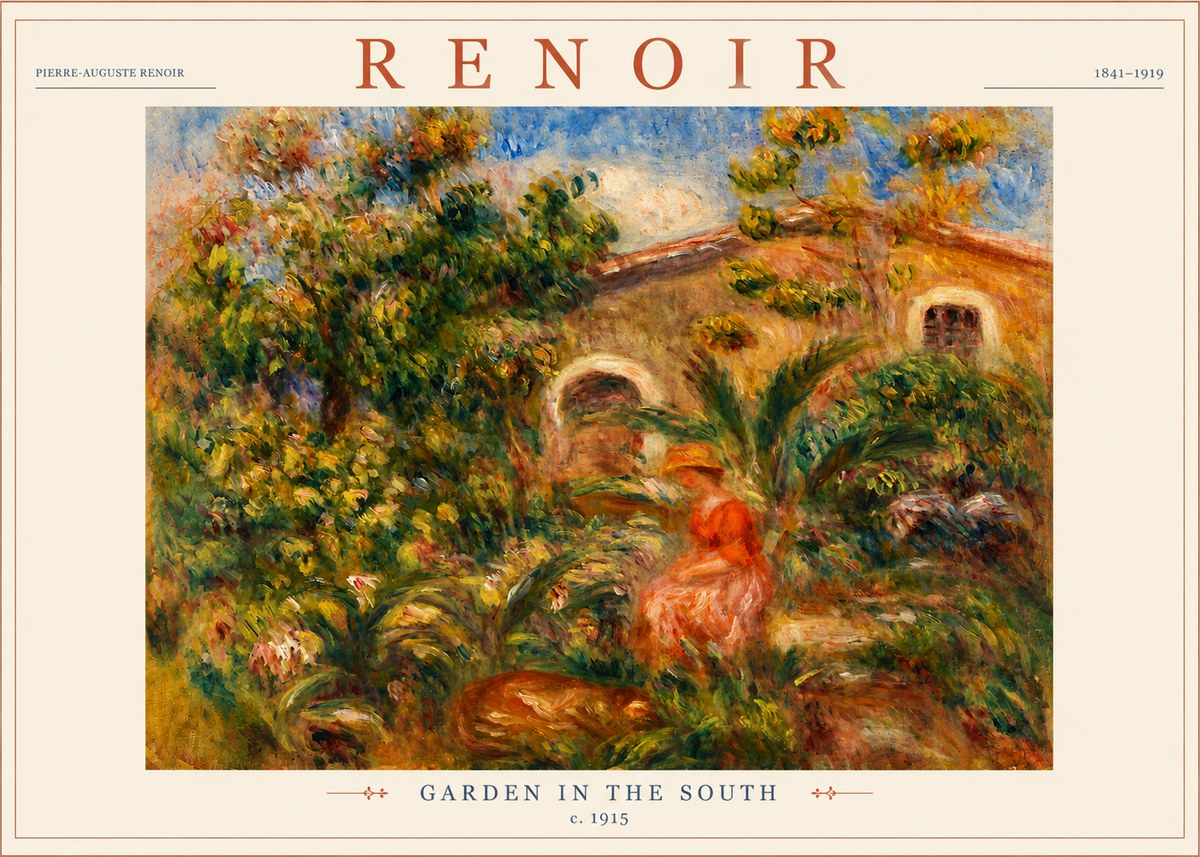 Renoir Garden in the South No3 - Plakat