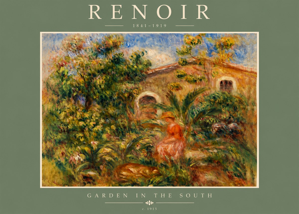 Renoir Garden in the South No5 - Plakat