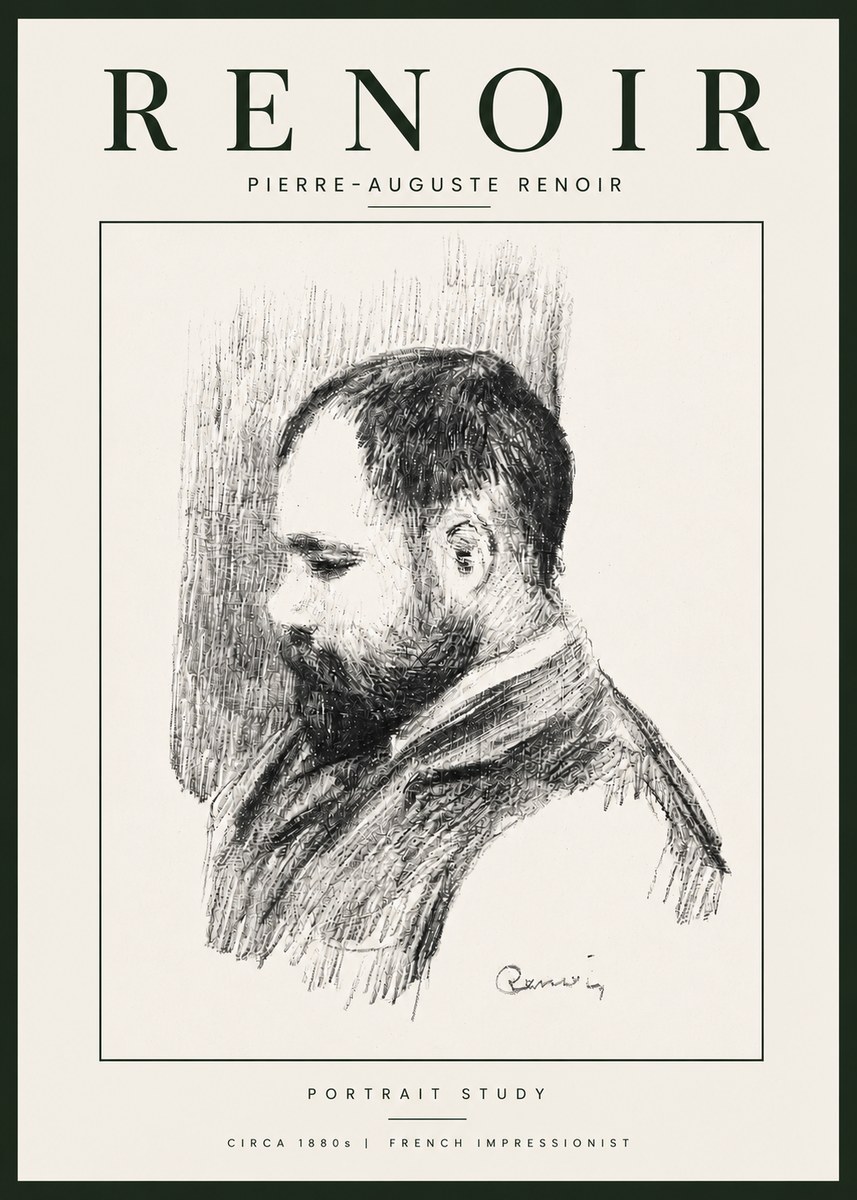 Renoir Portrait Study I No6 - Plakat