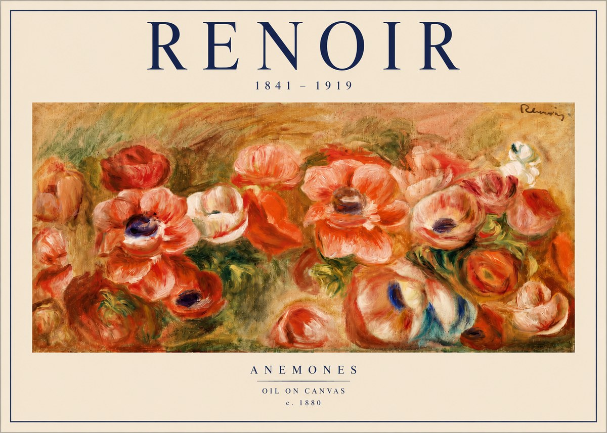 Renoir Anemones No3 - Plakat