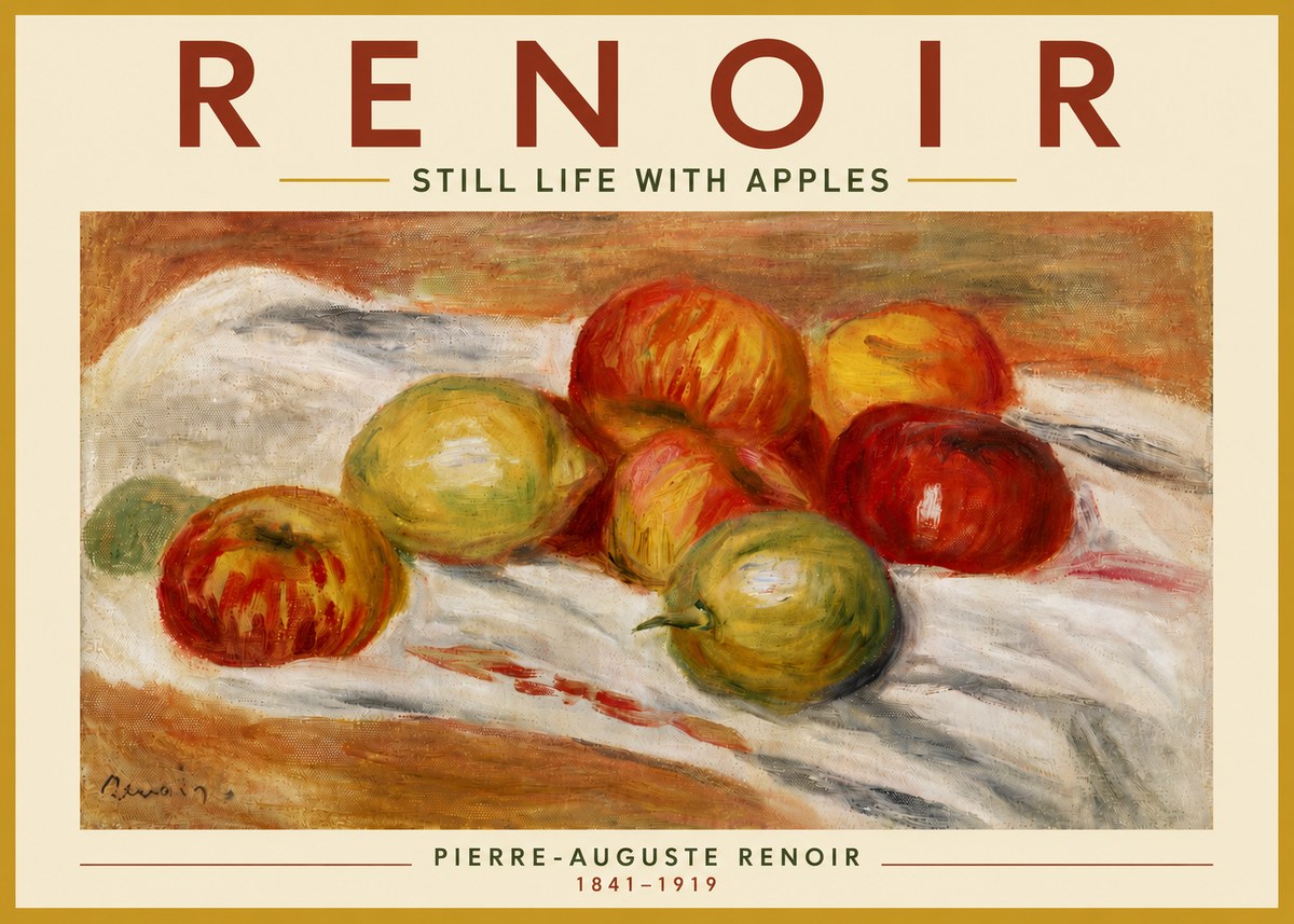 Renoir Still Life with Apples No5 - Plakat