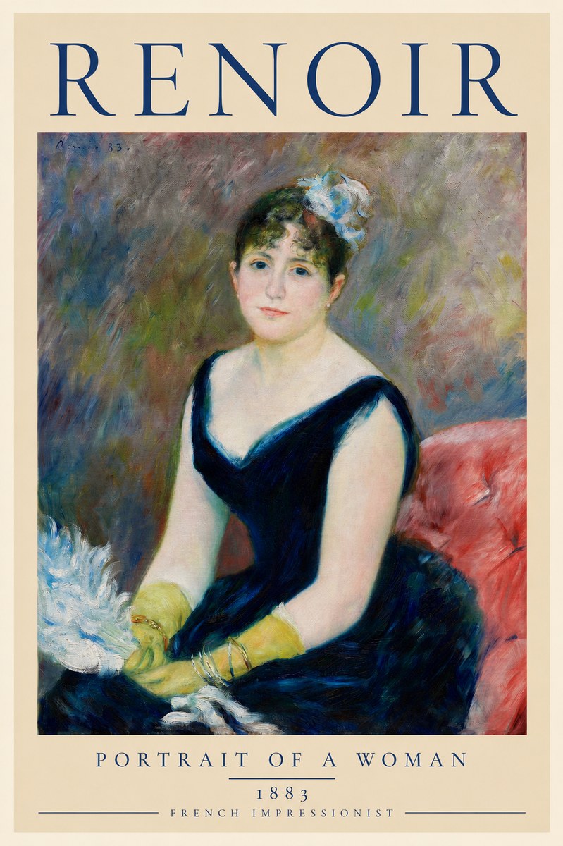 Renoir Portrait of a Woman I No2 - Plakat