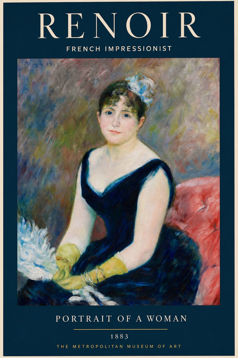 Renoir Portrait of a Woman No4 - Plakat