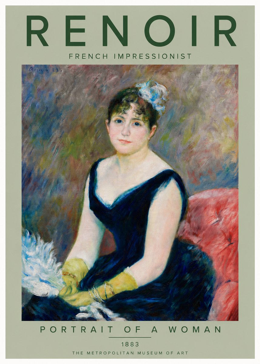 Renoir Portrait of a Woman No6 - Plakat
