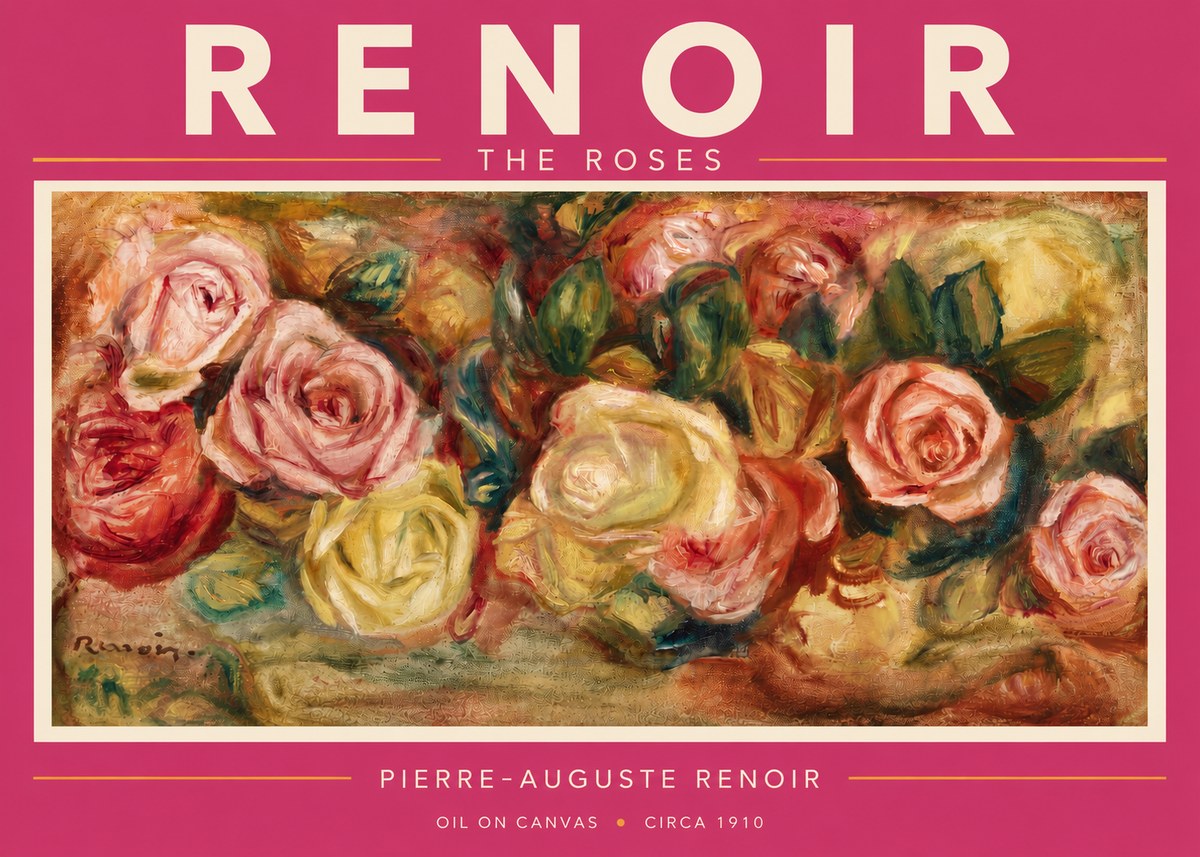 Renoir The Roses No3 - Plakat