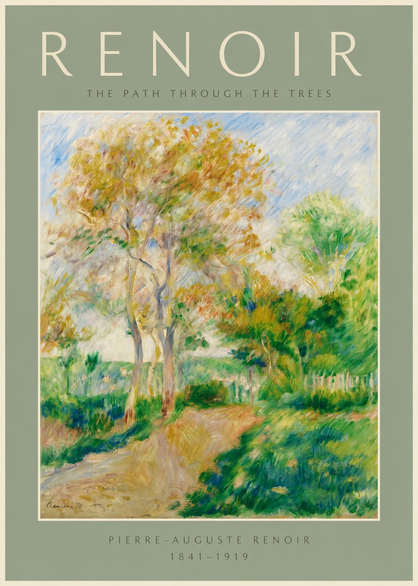 Renoir The Path Through the Trees No2 - Plakat