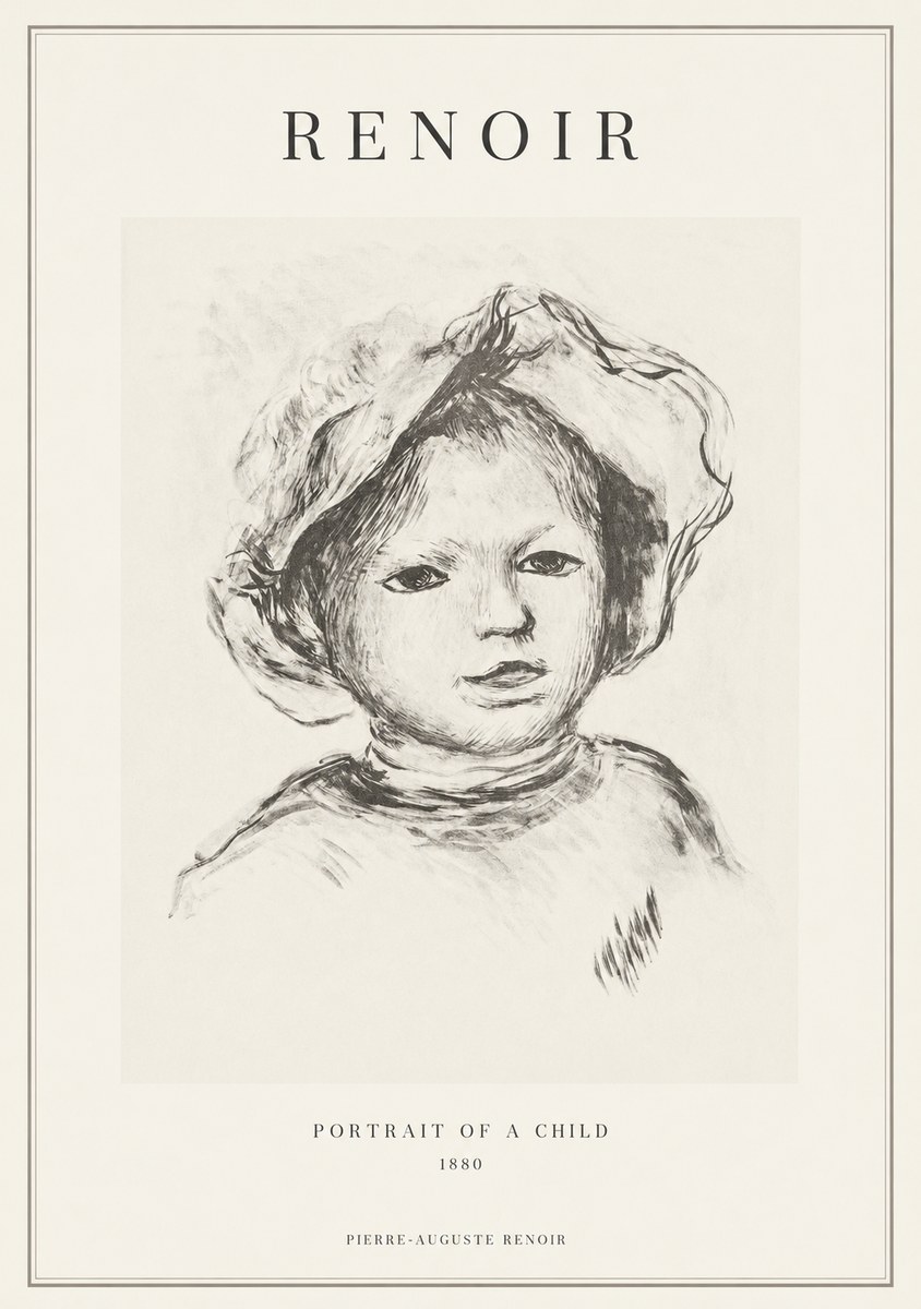 Renoir Portrait of a Child II No1 - Plakat