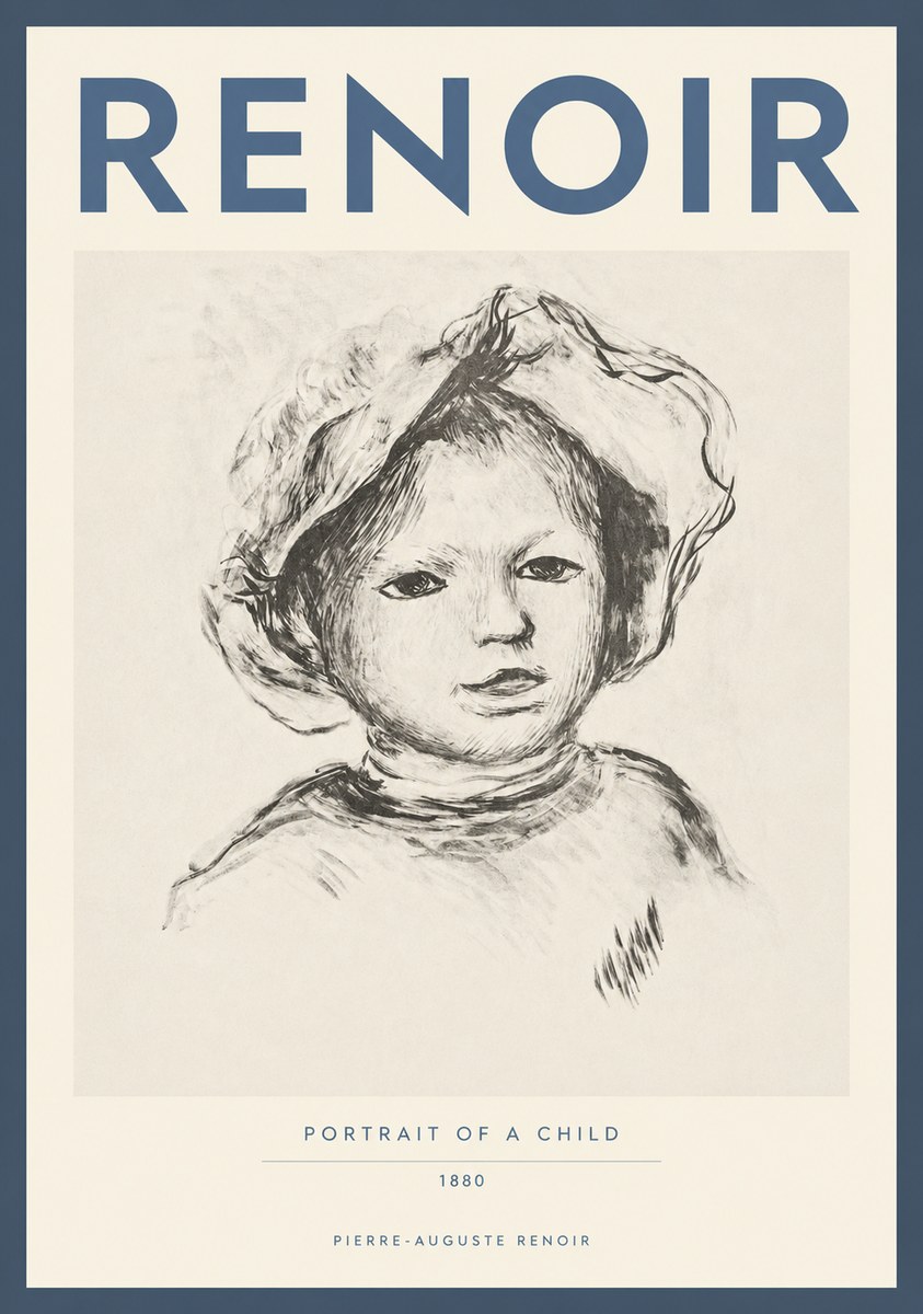 Renoir Portrait of a Child II No2 - Plakat