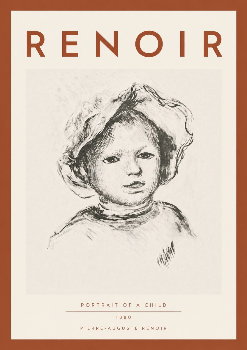 Renoir Portrait of a Child II No4 - Plakat