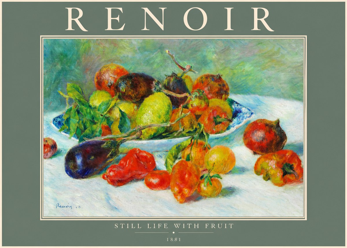 Renoir Still Life with Fruit I No2 - Plakat
