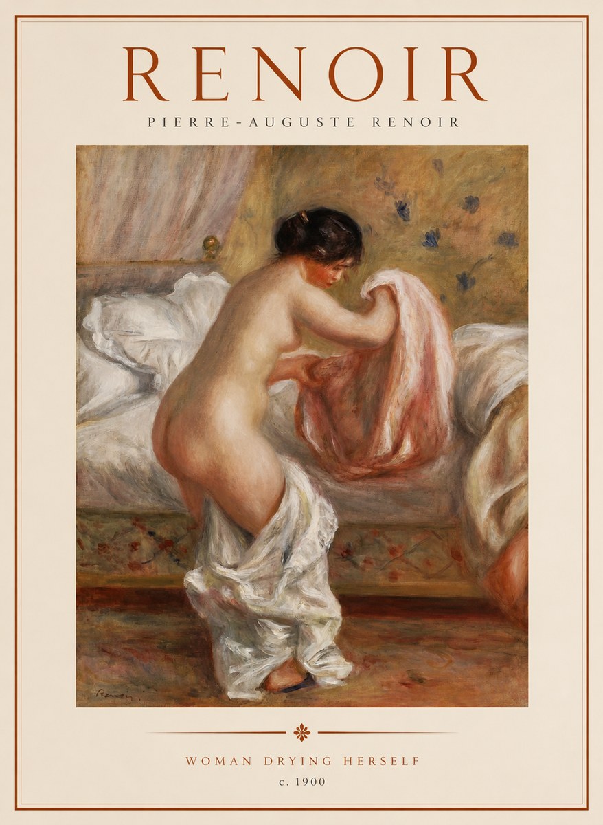 Renoir Woman Drying Herself No1 - Plakat