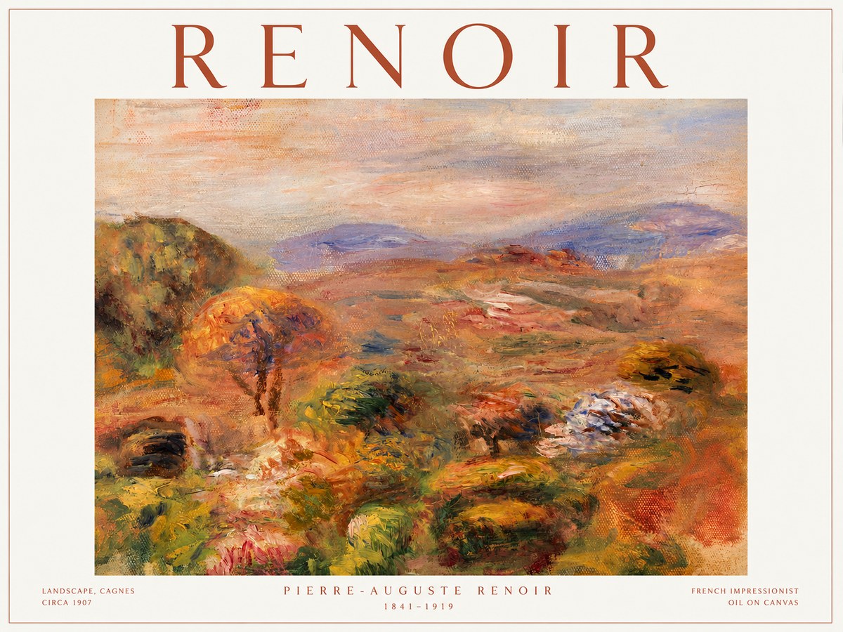 Renoir Landscape, Cagnes No5 - Plakat