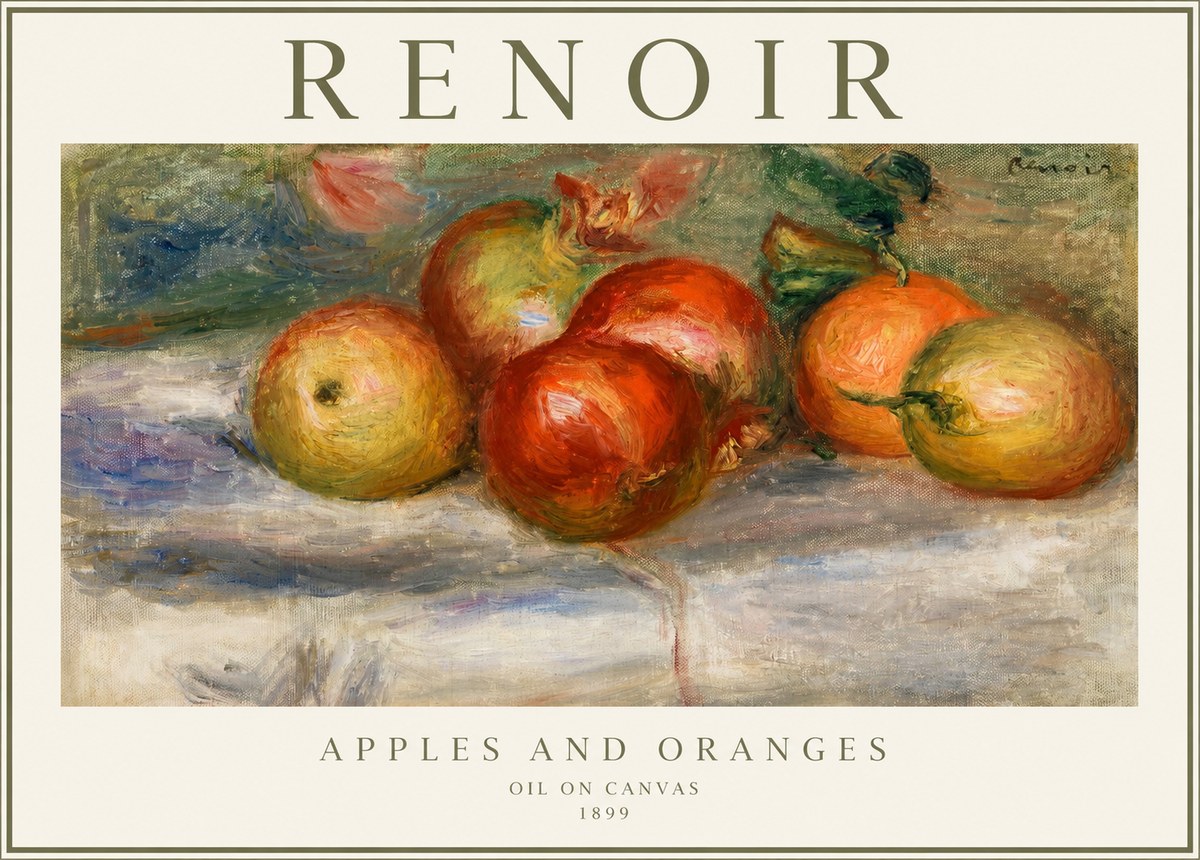 Renoir Apples and Oranges No1 - Plakat