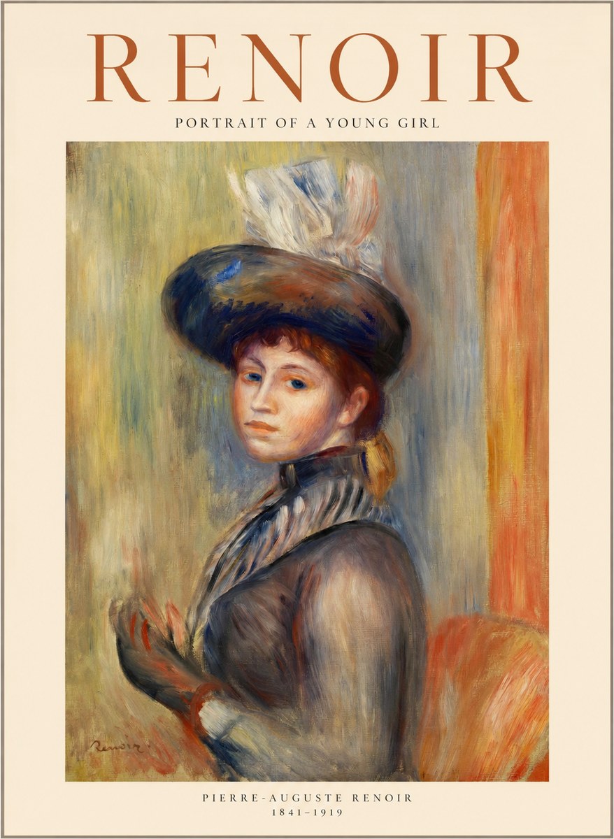 Renoir Portrait of a Young Girl IV No1 - Plakat