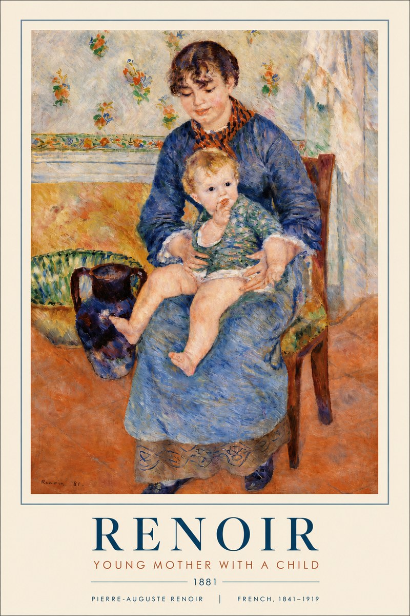 Renoir Woman and Child No3 - Plakat