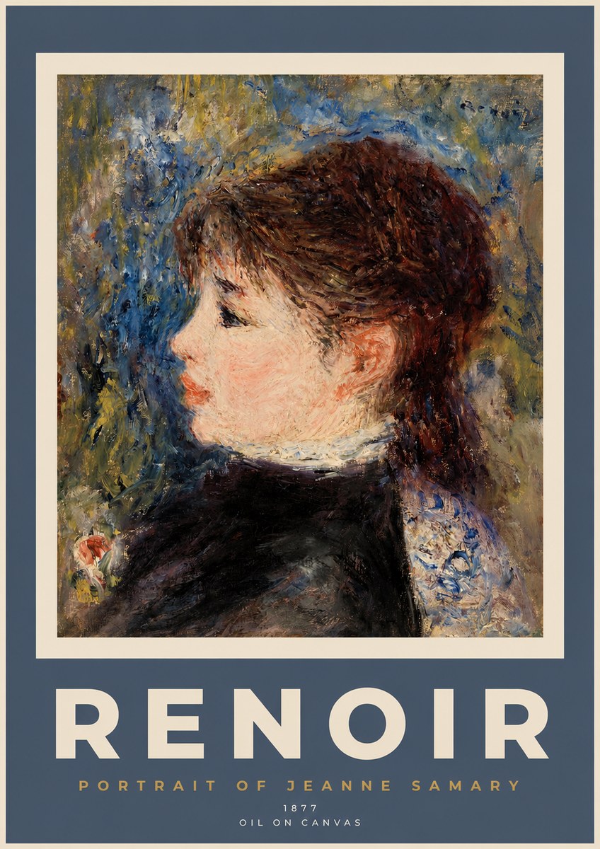 Renoir Portrait of a Young Woman II No2 - Plakat