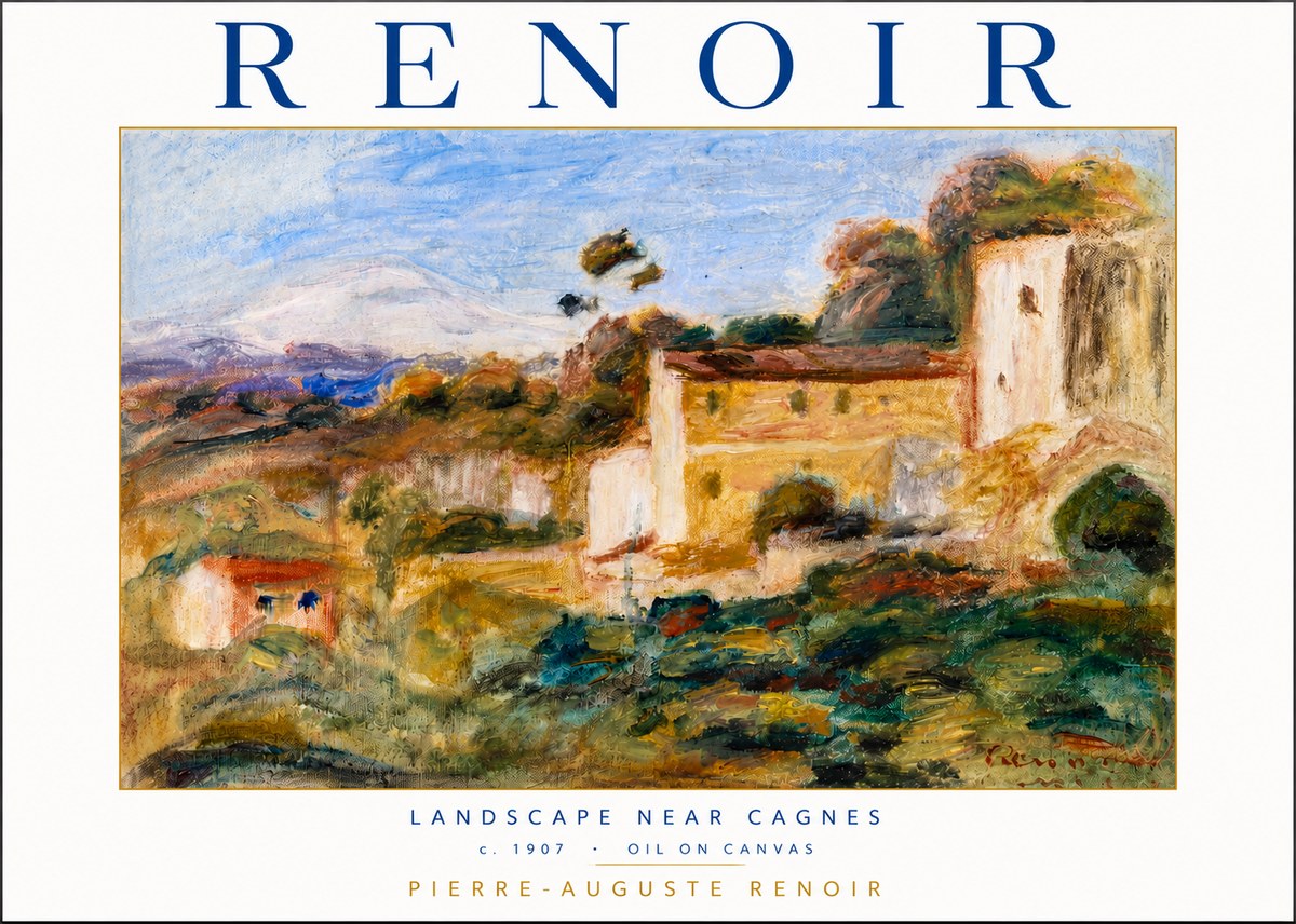 Renoir Landscape Near Cagnes No4 - Plakat