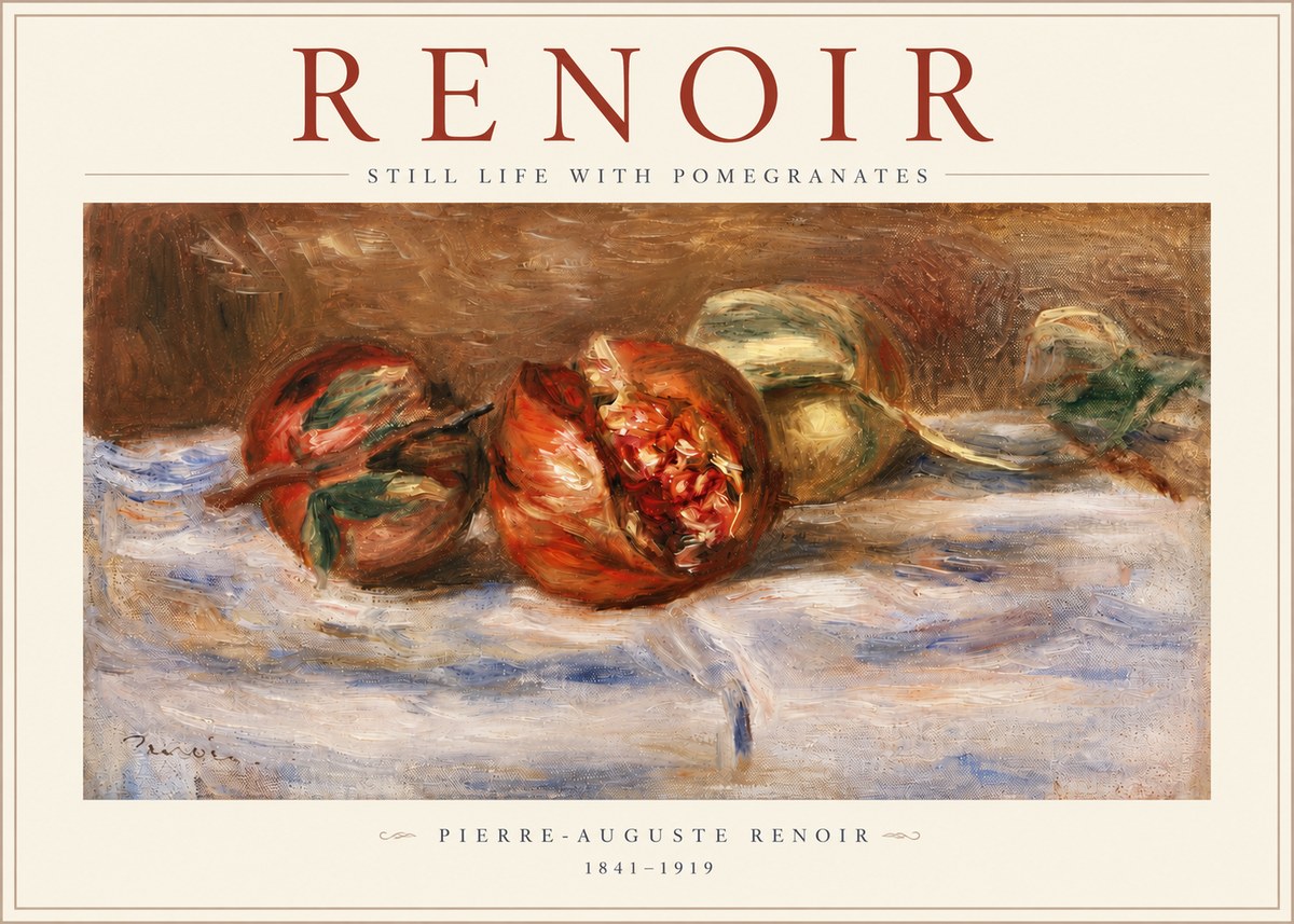 Renoir Still Life with Pomegranates No3 - Plakat