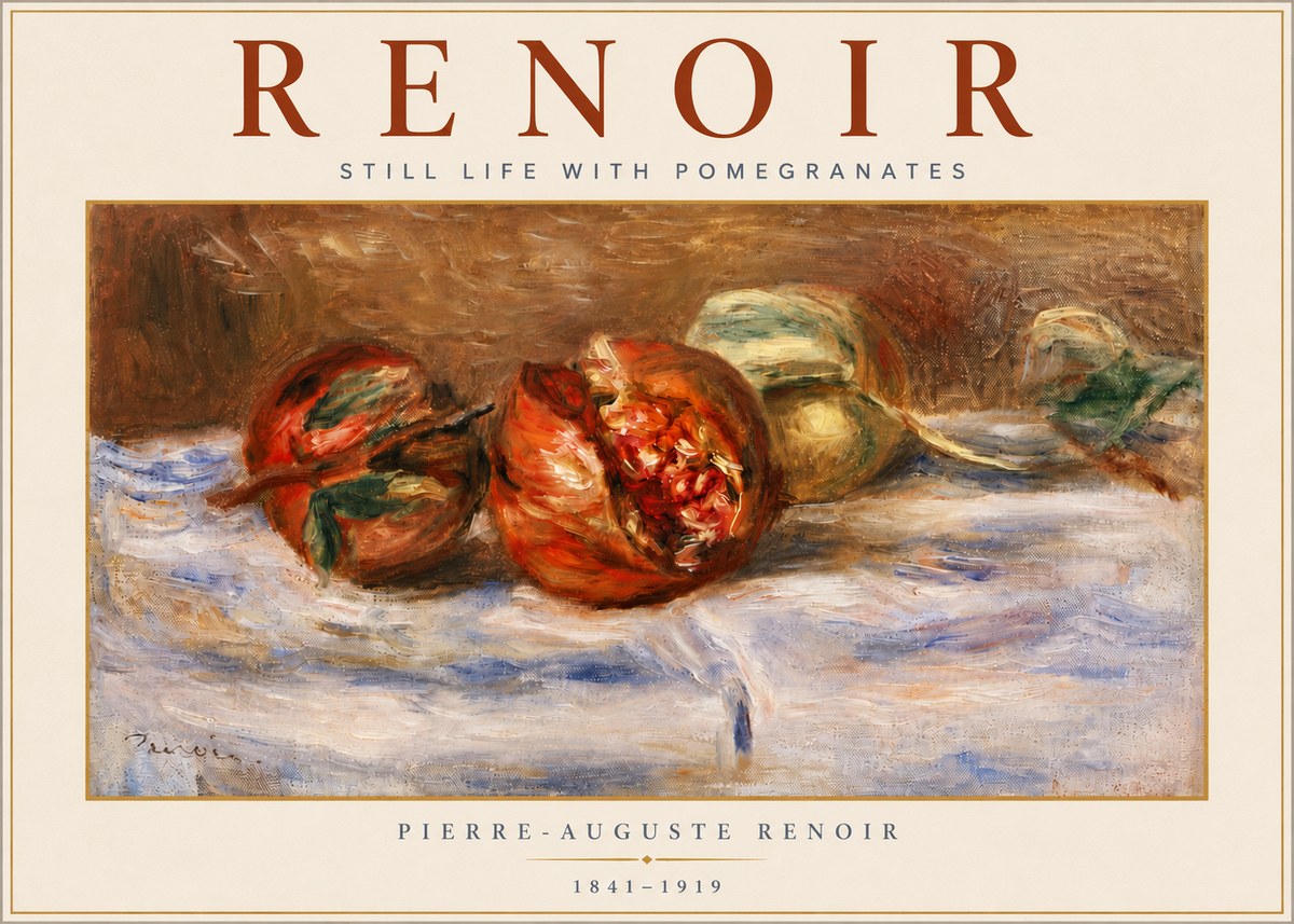 Renoir Still Life with Pomegranates No4 - Plakat