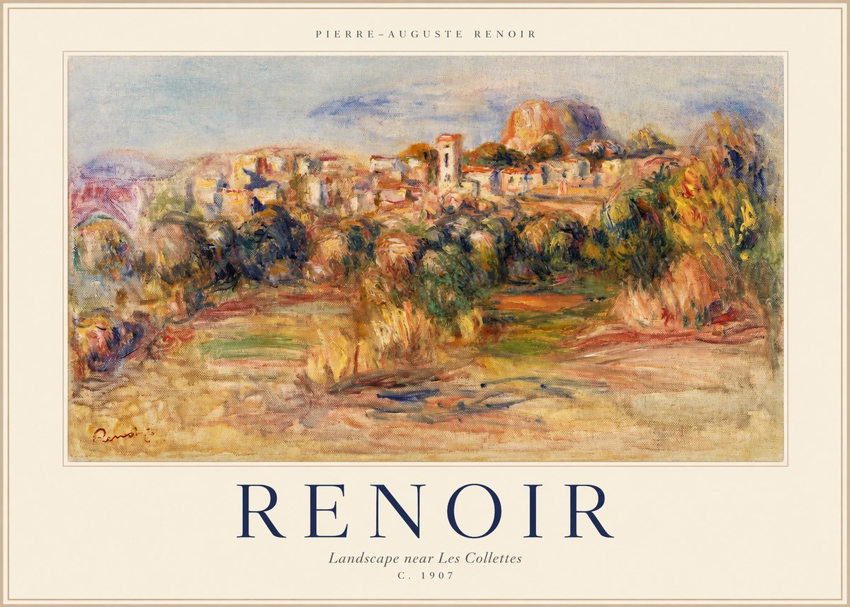 Renoir Landscape Near Les Collettes No1 - Plakat