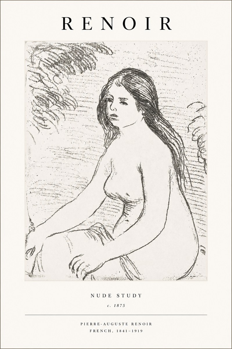 Renoir Nude Study No1 - Plakat