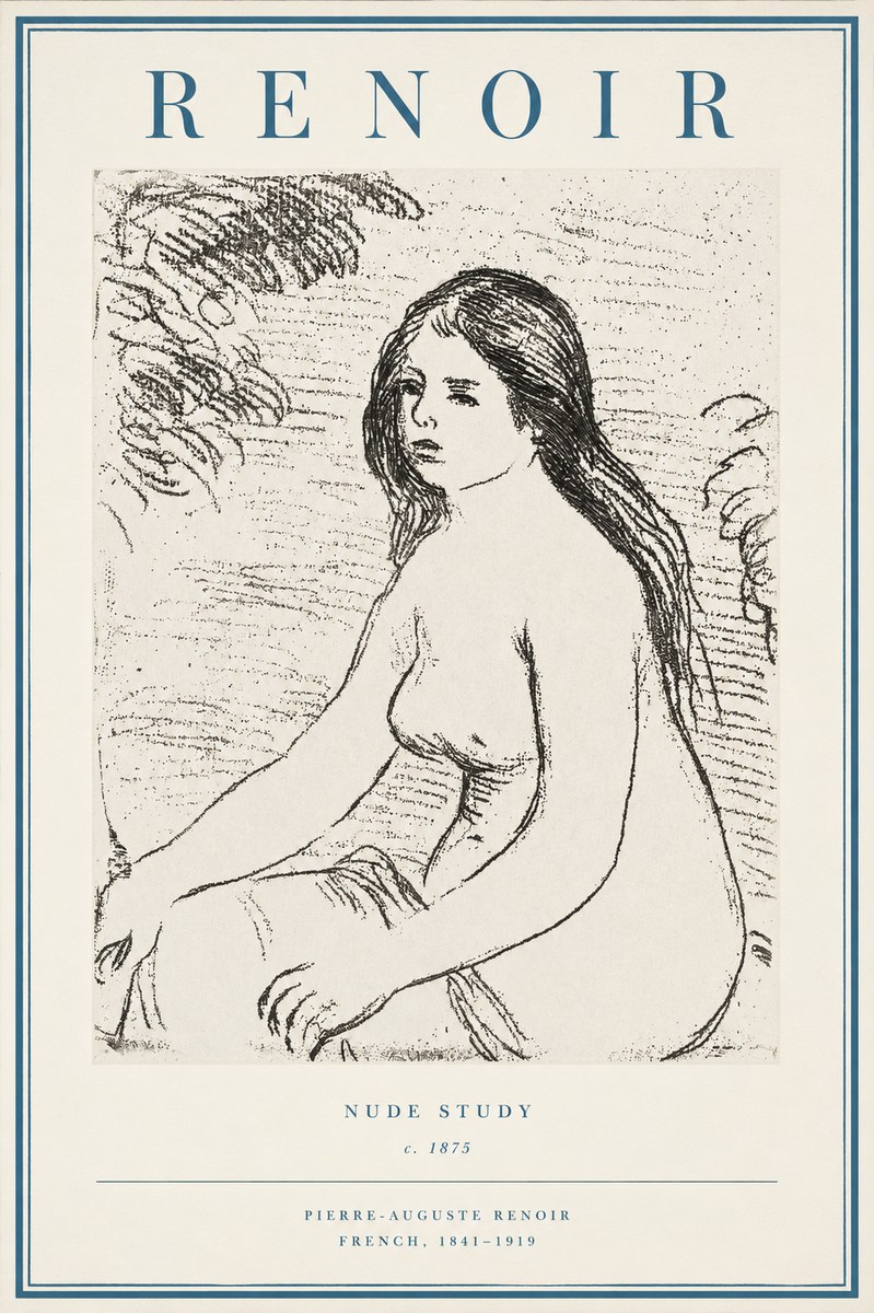 Renoir Nude Study No2 - Plakat
